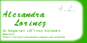 alexandra lorincz business card